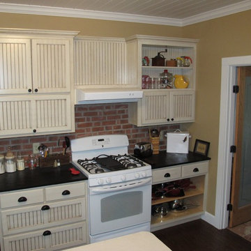 Oven Wall Cabinets Distressed & Crown Molding
