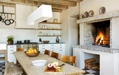 8 Fireplaces to Feed Your Kitchen's Style