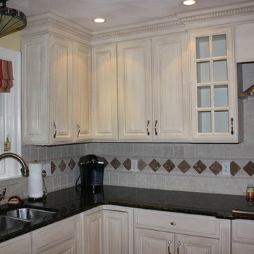 Painted and Glazed Kitchen Cabinet Makeover