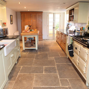 Painted & Solid Oak, Farmhouse, Shaker Kitchen with Granite Tops