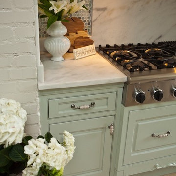 Painted Green Kitchen Renovation St. Louis, MO
