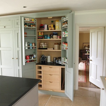 Painted larder with Birch and Maple interior