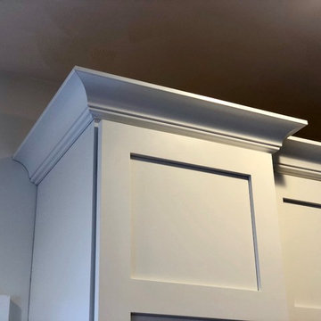 Painted White Koch Savannah Cabinets Black Pearl Honed Granite