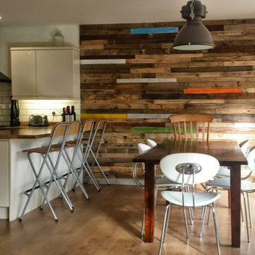 Pallet wood feature wall