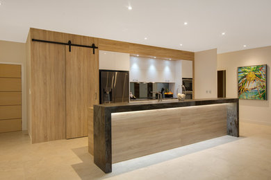 This is an example of a scandinavian kitchen in Cairns.