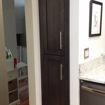 Pantry built into duct chase.