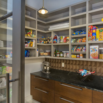 Pantry in Contemporary Home for Entertaining
