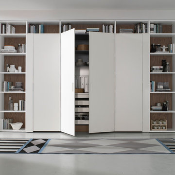 Pantry; Lacquer pocket doors