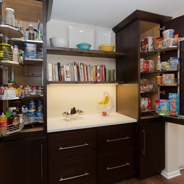Pantry Storage and Wood Shelves
