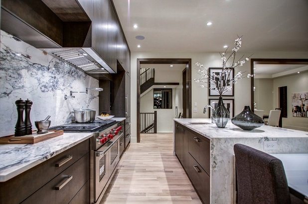 Transitional Kitchen by Bow Valley Kitchens Ltd.