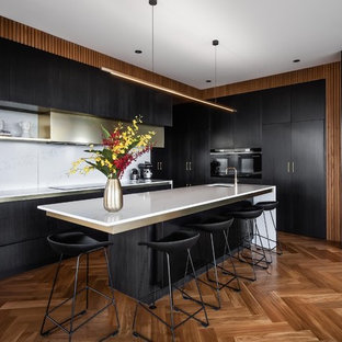 Photo of a contemporary kitchen in Melbourne.