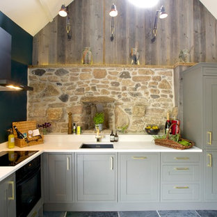 This is an example of an eclectic kitchen in Devon.