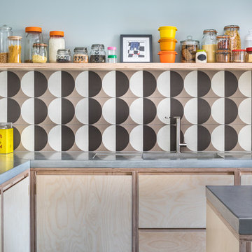 Pegboard Plywood Kitchen