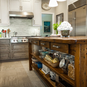 Pelavin Gray Rustic Kitchen Remodel - Crystal Cabinetry