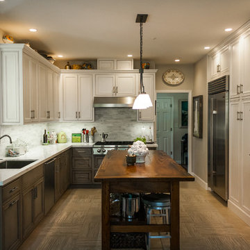 Pelavin Gray Rustic Kitchen Remodel - Crystal Cabinetry