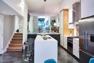 Design ideas for a contemporary kitchen in Vancouver.