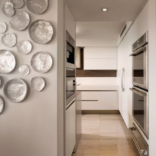 Contemporary kitchen inspiration - Example of a trendy kitchen design in Miami