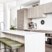 white and wood kitchens