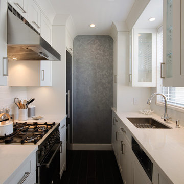 Perfect Contemporary Galley Kitchen NYC - Small Space Transformation