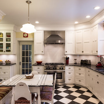 Period-Style Inset Painted White Kitchen