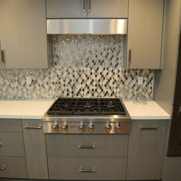 Pieroni Modern Kitchen with Custom Cabinets and Quartz Counter tops
