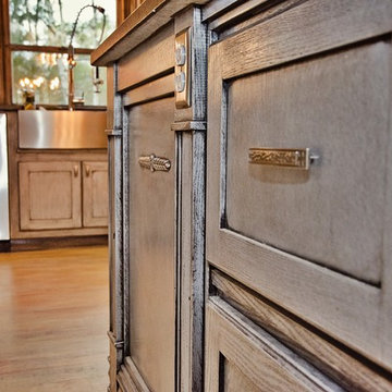 Pine Custom Rustic Home Close Up On Cabinet Handles
