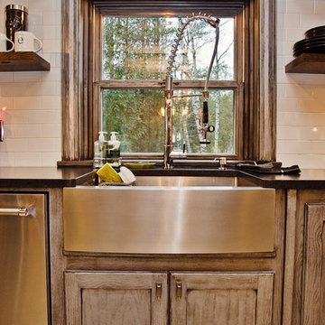Pine Custom Rustic Home Stainless Steel Farmhouse Sink