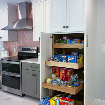 Pink Backsplash Kitchen in Wakefield MA