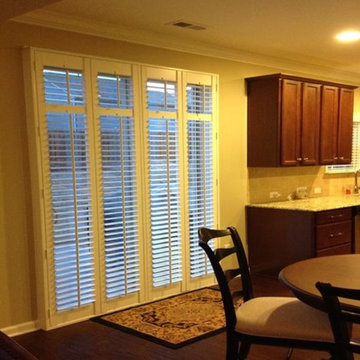 Plantation Shutters over Sliding Glass Doors