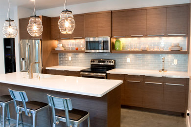Inspiration for a contemporary kitchen remodel in Salt Lake City