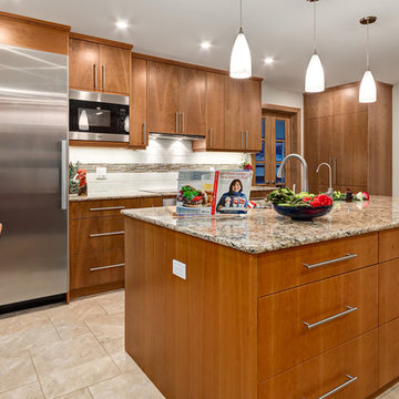 Plenty of light in this awesome family kitchen