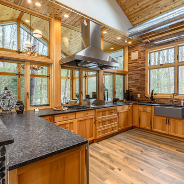 Pocono Mountain Outdoor Kitchen in Hickory Wood