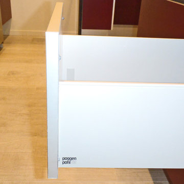 Poggenpohl aluminum drawer box with logo