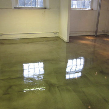 Polished Concrete Effect Floors installed in basement of central London home