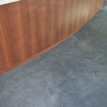 Polished concrete with integral color added