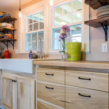 Poplar and Walnut Kitchen Cabinets