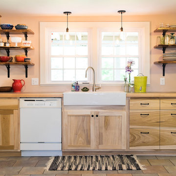 Poplar and Walnut Kitchen Cabinets