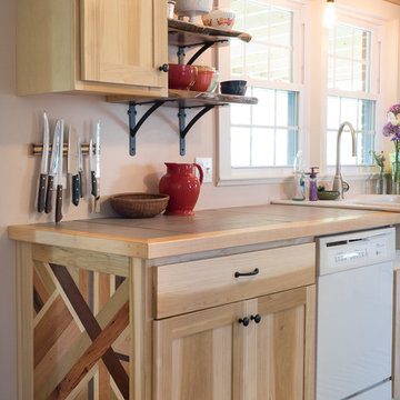 Poplar and Walnut Kitchen Cabinets