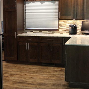 Port Byron, IL- Transitional Kitchen With Rich Dark Cabinets and Quartz Counters