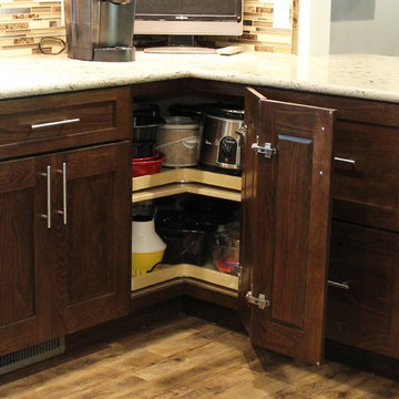 Port Byron, IL- Transitional Kitchen With Rich Dark Cabinets and Quartz Counters