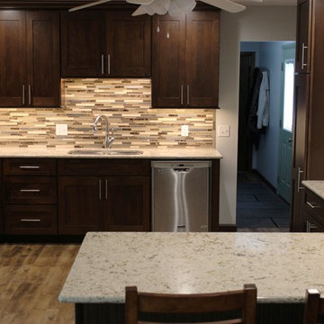 Port Byron, IL- Transitional Kitchen With Rich Dark Cabinets and Quartz Counters