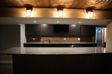 This is an example of a contemporary kitchen in Providence.
