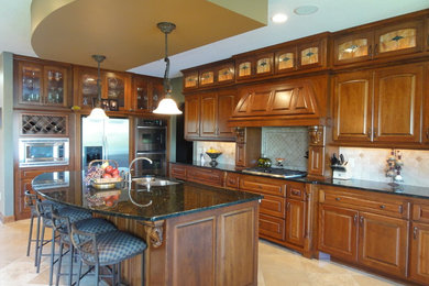 Example of a mountain style kitchen design in Minneapolis