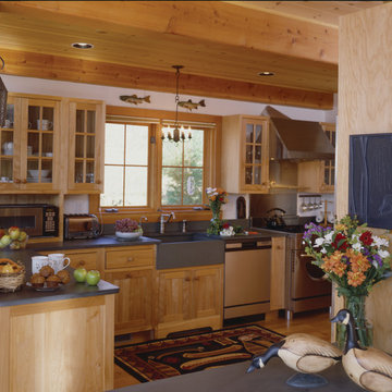 Post and Beam Barn Home Kitchen