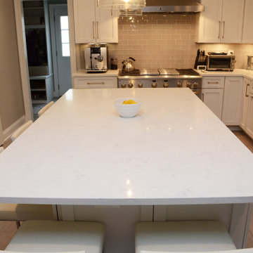 Potomac, MD White Quartz Kitchen Countertops