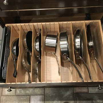 Pots, Pans & Skillets are Easily Accessible in this EXTRA-Deep Drawer