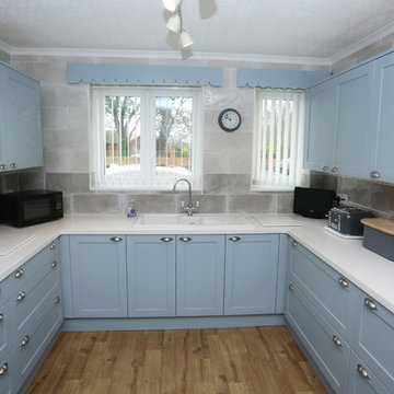 Powder Blue Shaker kitchen in Burnham-On-Sea
