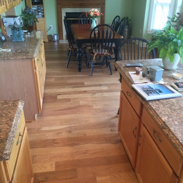Pre-Finished Engineered Hand Scrape Hickory Hardwood Flooring Project