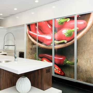 Print on Kitchen glass sliding doors!