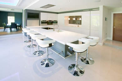 Inspiration for a contemporary kitchen in Cheshire.